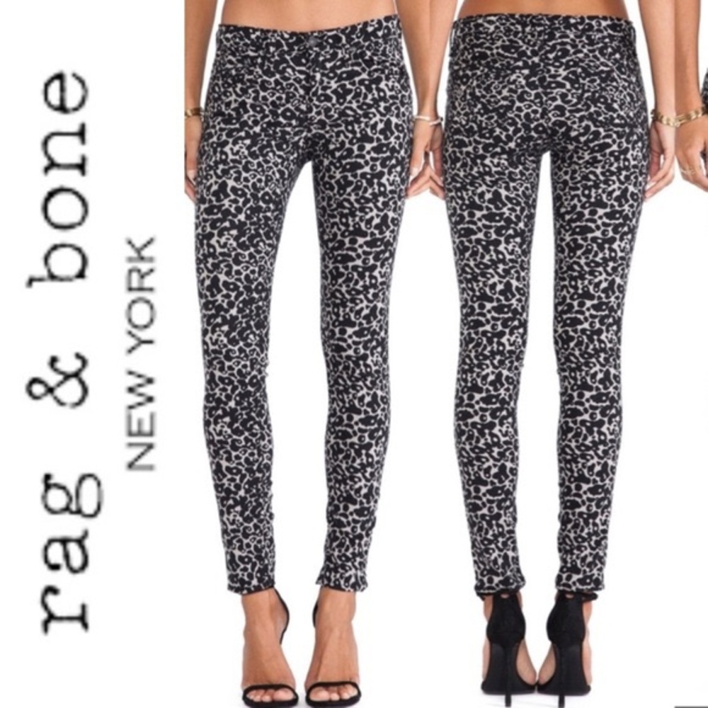 Rag And Bone cheetah Skinny Jeans Size 24